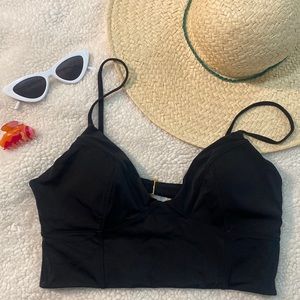 Black Victoria’s Secret long line bikini top